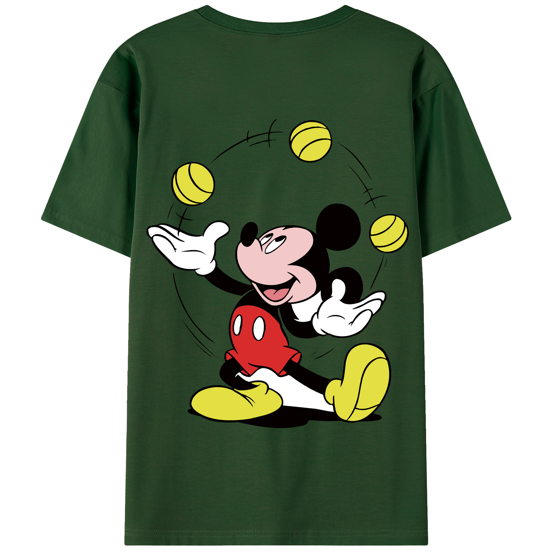 （画像用） ミッキーマウス Mickey Mouse 綿100％半袖Tシャツ（背面プリント）